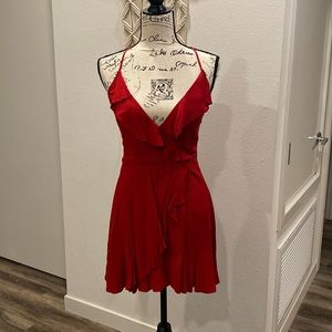 Red short dress